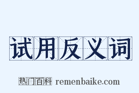 试用反义词是什么意思的图片